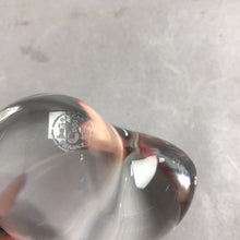 Load image into Gallery viewer, Baccarat France Art Glass Clear Puffy Heart Paperweight w/Stand Signed (3.5")
