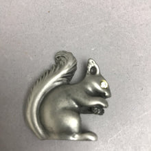 Load image into Gallery viewer, Pewter Miniature Squirrel with Rhinestone Eyes (1.5")

