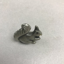 Load image into Gallery viewer, Pewter Miniature Squirrel with Rhinestone Eyes (1.5")
