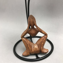 Load image into Gallery viewer, Black Metal Candle Holder w/Modern Sculptural Design (12x8)
