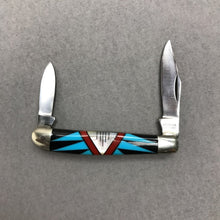 Load image into Gallery viewer, Southwestern-style Inlay Pocket Knife (~6")
