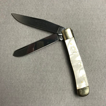 Load image into Gallery viewer, Buck Creek 'Cracked Ice' Faux-MOP Trapper Knife (~7.5")
