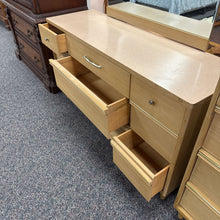 Load image into Gallery viewer, Kroehler Dresser w/Mirror 9 Drawer AS IS (61x56x19)
