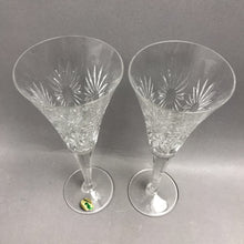 Load image into Gallery viewer, 2 Waterford Crystal Millennium "Health" Champagne Toasting Flutes (9 1/4")
