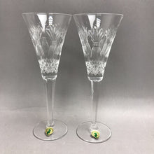 Load image into Gallery viewer, Pair of Waterford Crystal Champagne Flute Millennium Series Prosperity (9 1/4")
