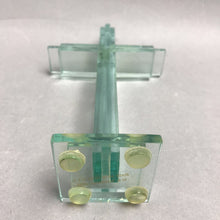 Load image into Gallery viewer, Unique Green Glass Cross Crucifix No Slip tabs on bottom (7x4x1)
