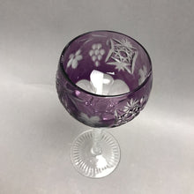 Load image into Gallery viewer, NachtmannTraube Crystal Tall Hock Wine Goblet Glass Amethyst Cut to Clear (8 1/4")(2 Available)
