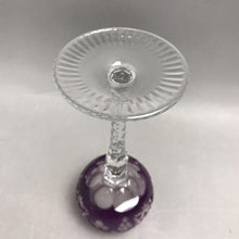 Load image into Gallery viewer, NachtmannTraube Crystal Tall Hock Wine Goblet Glass Amethyst Cut to Clear (8 1/4")(2 Available)
