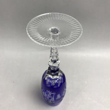 Load image into Gallery viewer, Nachtmann Traube Champagne Flute Cased Cobalt Blue Cut To Clear (9")(2 Available)
