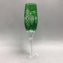 Load image into Gallery viewer, Nachtmann Traube Champagne Flute Cased Emerald/Green Cut To Clear (9")(2 Available)
