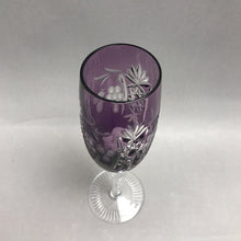 Load image into Gallery viewer, Nachtmann Traube Champagne Flute Cased Purple Cut To Clear (9")(2 Available)
