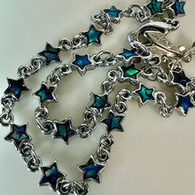 Load image into Gallery viewer, Vintage Disney Tinkerbell Fairy Silvertone Abalone Stars Bracelet/Anklet (10")
