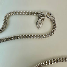 Load image into Gallery viewer, Vintage Sarah Cov Silvertone Faceted Black Stone Filigree Satellite Chain Necklace (38")
