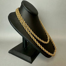 Load image into Gallery viewer, Vintage Napier Goldtone Textured Rope Chain Necklace (40")
