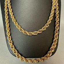 Load image into Gallery viewer, Vintage Napier Goldtone Textured Rope Chain Necklace (40")
