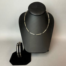 Load image into Gallery viewer, Vintage Napier Textured Bar Link Chain Necklace &amp; Bracelet Set (16" &amp; 7")
