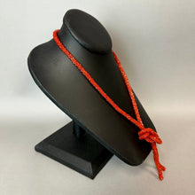 Load image into Gallery viewer, Vintage Red Iridescent Woven Seed Bead Flapper Lariat Necklace (30")
