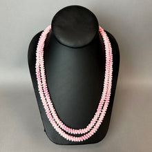Load image into Gallery viewer, Vintage Baby Pink Czech Glass Woven Bead Flapper Necklace (42")
