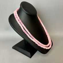 Load image into Gallery viewer, Vintage Baby Pink Czech Glass Woven Bead Flapper Necklace (42")
