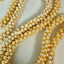 Load image into Gallery viewer, Vintage Faux Pearl Woven Bead Flapper Necklace (54")
