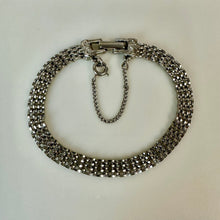 Load image into Gallery viewer, Vintage Goldette Silvertone Mesh Chain Bracelet (7")
