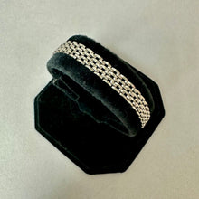 Load image into Gallery viewer, Vintage Goldette Silvertone Mesh Chain Bracelet (7")
