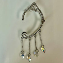 Load image into Gallery viewer, Lord of the Rings Elven Crystal Dangle Ear Cuff (3.5")
