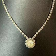 Load image into Gallery viewer, Vintage Emmons 1976 Miss America Rhinestone Halo Necklace (20")
