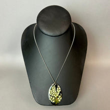 Load image into Gallery viewer, Vintage Fiona Danby Scotland Hand Painted Lily of the Valley Pendant on 24" Chain
