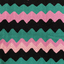 Load image into Gallery viewer, Handmade Multicolored Ripple Afghan with Fringe (56x39)
