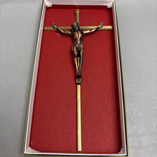 Load image into Gallery viewer, Vintage INRI (10x5") Bronze Cross Crucifix Jesus Christ On The Cross Made in USA
