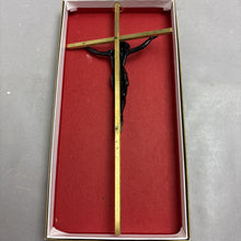 Load image into Gallery viewer, Vintage INRI (10x5") Bronze Cross Crucifix Jesus Christ On The Cross Made in USA
