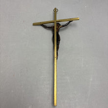 Load image into Gallery viewer, Vintage INRI (10x5") Bronze Cross Crucifix Jesus Christ On The Cross Made in USA
