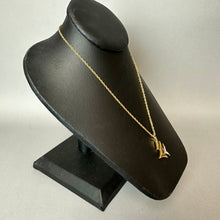 Load image into Gallery viewer, Vintage Trifari Goldtone Rhinestone Modernist Abstract Birds Pendant on 16" Chain
