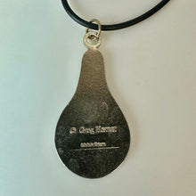 Load image into Gallery viewer, Greg Homer Alaska First Nation Art Silvertone Enamel Pendant on 20" Cord Necklace
