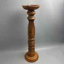 Load image into Gallery viewer, Oak Candlestick Holder AS IS (27 Tall)
