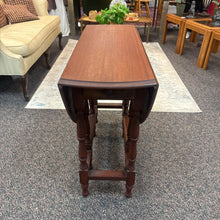 Load image into Gallery viewer, Antique Walnut Drop Leaf Table (30x14/42x36)
