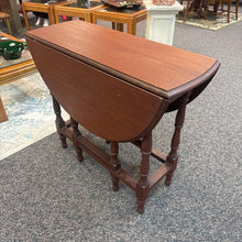 Load image into Gallery viewer, Antique Walnut Drop Leaf Table (30x14/42x36)
