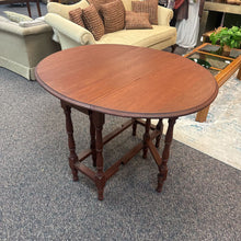 Load image into Gallery viewer, Antique Walnut Drop Leaf Table (30x14/42x36)
