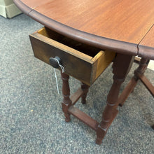 Load image into Gallery viewer, Antique Walnut Drop Leaf Table (30x14/42x36)
