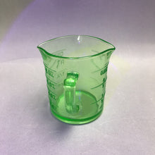 Load image into Gallery viewer, Vintage 1930s Uranium Depression Glass 3 Spout Measuring 1 Cup Kelloggs Hazel Atlas (2 Available)

