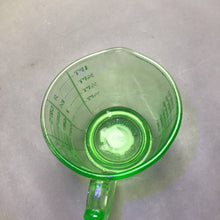 Load image into Gallery viewer, Vintage Green Uranium Depression Glass 2-Cup Measuring Cup
