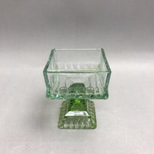 Load image into Gallery viewer, Vintage Green Glass "Wedding Box" Candy Dish (4.5x3.5x3.5)
