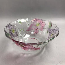Load image into Gallery viewer, Vintage Mikasa Embossed Floral Glass Serving Bowl (11x4.5)
