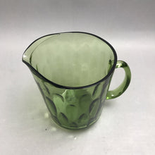 Load image into Gallery viewer, Vintage Hazel Atlas Eldorado Pattern Green Glass Pitcher(7x6)

