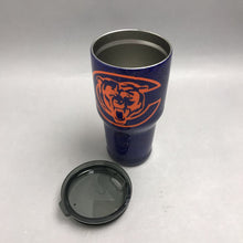 Load image into Gallery viewer, Glitter-Covered Stainless Steel Chicago Bears Tumbler (8x4)
