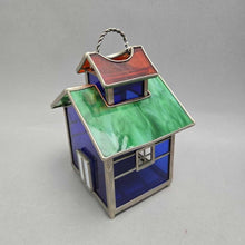 Load image into Gallery viewer, Slag Glass / Stained Glass Votive (7x5.25x4.5)
