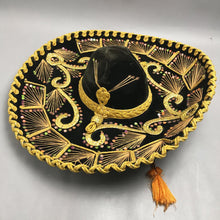 Load image into Gallery viewer, Large Black and Gold Sombrero (~23)
