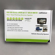 Load image into Gallery viewer, LeeKooLuu Rear View / Reverse Camera &amp; 4.3" Display Monitor Kit w/ Wireless Receivers (~2x10x7)
