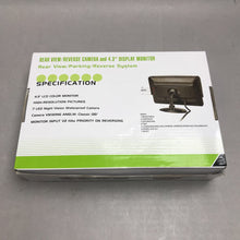 Load image into Gallery viewer, LeeKooLuu Rear View / Reverse Camera &amp; 4.3" Display Monitor Kit w/ Wireless Receivers (~2x10x7)
